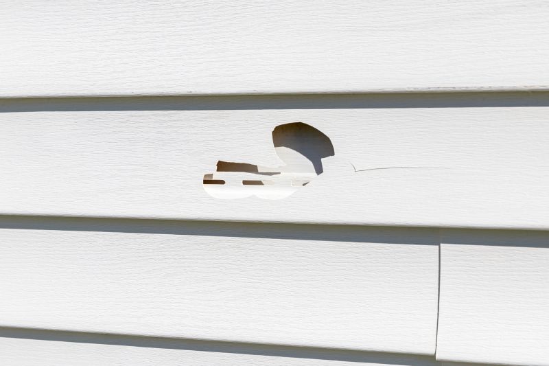Close-up of Repaired Siding